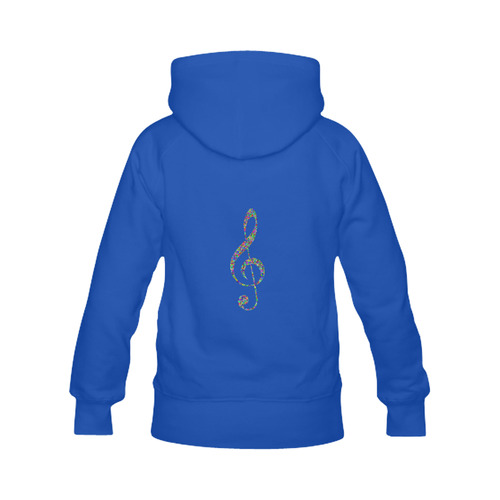 Abstract Triangle Music Note Blue Men's Classic Hoodies (Model H10)