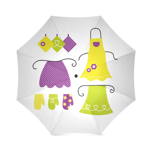 Original designers Kitchen edition : vintage yellow and green with purple. Original gifts edition fo Foldable Umbrella (Model U01)