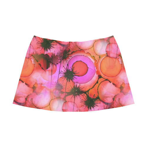 Palm Trees On Sunset Stains Mnemosyne Women's Crepe Skirt (Model D16)