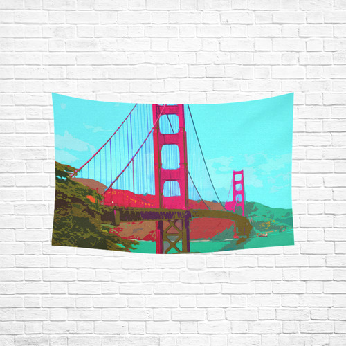 Golden_Gate_Bridge_20160901 Cotton Linen Wall Tapestry 60"x 40"