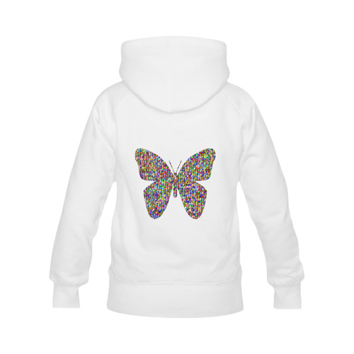 Abstract Triangle Butterfly White Men's Classic Hoodies (Model H10)