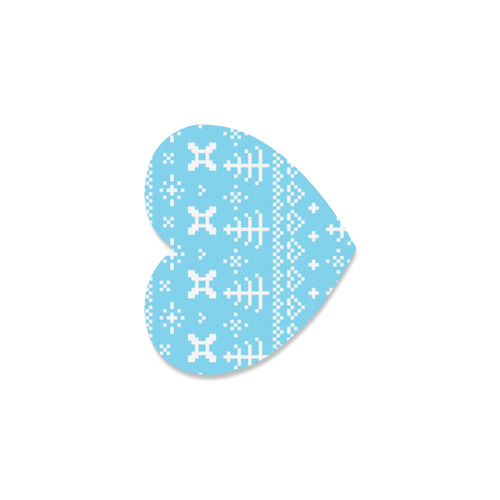 Artistic WINTER Coaster Gift edition : Blue and white Heart Coaster