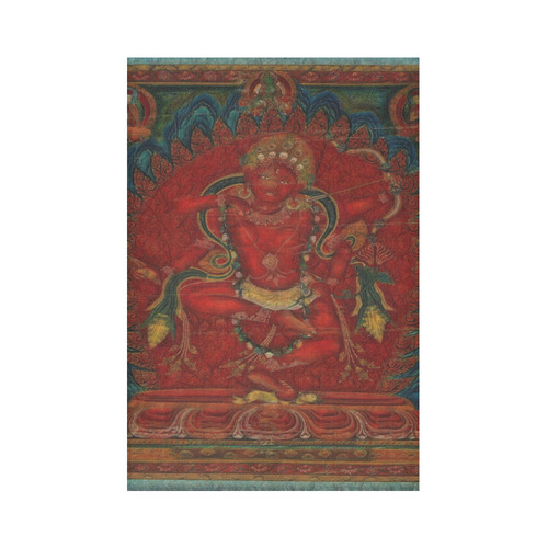 Kurukulla From Tibetan Buddhism Cotton Linen Wall Tapestry 60"x 90"