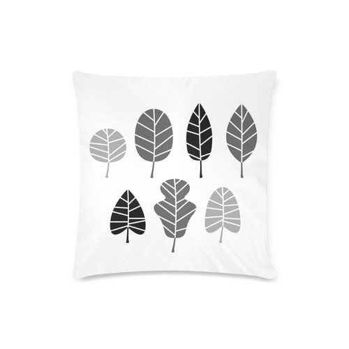 Original hand-drawn black, monochrome and white designers Pillow Custom Zippered Pillow Case 16"x16"(Twin Sides)