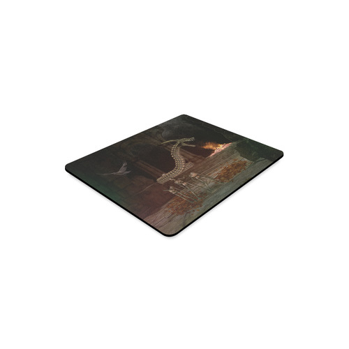 Dragon meet his Zombie Friends Rectangle Mousepad