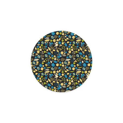 Cute Watercolor Floral Pattern Round Coaster