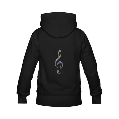 Abstract Triangle Music Note Black Men's Classic Hoodies (Model H10)