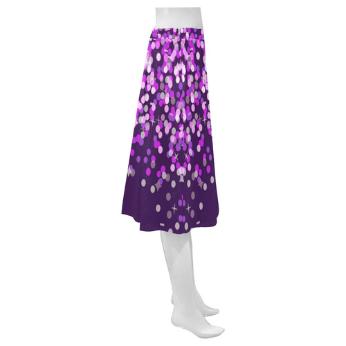 Purple Rain Mnemosyne Women's Crepe Skirt (Model D16)