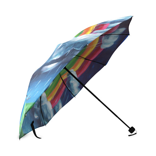 Rainbow umbrella Foldable Umbrella (Model U01)