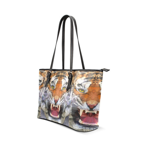 roaring tiger Leather Tote Bag/Small (Model 1640)