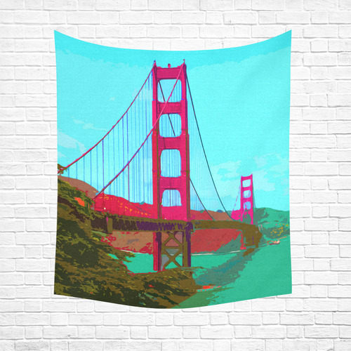Golden_Gate_Bridge_20160901 Cotton Linen Wall Tapestry 51"x 60"