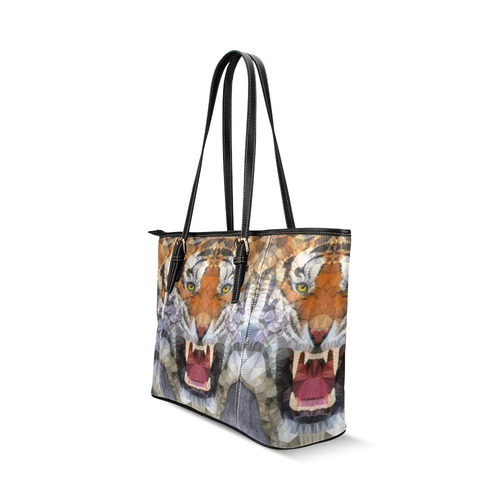 roaring tiger Leather Tote Bag/Large (Model 1640)