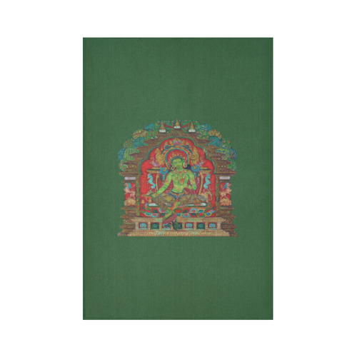 Green Tara from Tibetan Buddhism Cotton Linen Wall Tapestry 60"x 90"