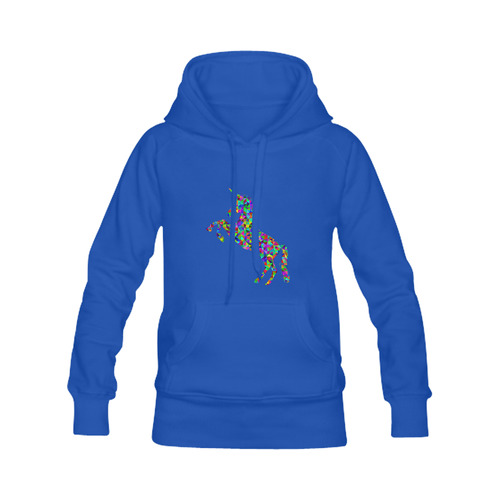 Abstract Triangle Unicorn Blue Men's Classic Hoodies (Model H10)