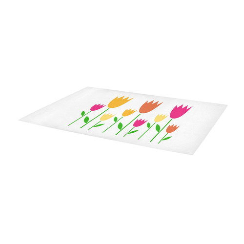 Width - long designers Rug for kitchens. Edition with Tulips. Designers edition 2016. Area Rug 9'6''x3'3''