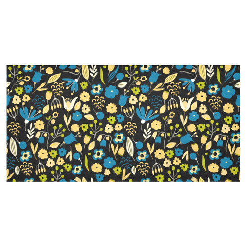 Cute Watercolor Floral Pattern Cotton Linen Tablecloth 60"x120"