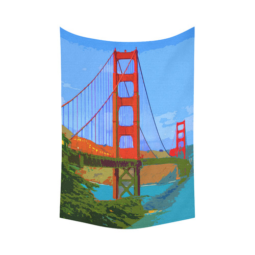 Golden_Gate_Bridge_20160910 Cotton Linen Wall Tapestry 60"x 90"