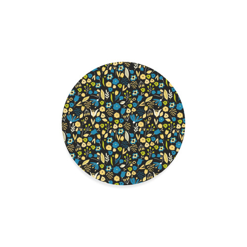 Cute Watercolor Floral Pattern Round Coaster