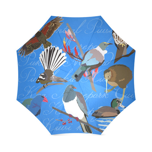 NZ native birds umbrella Foldable Umbrella (Model U01)