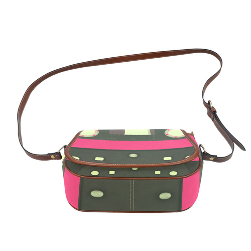 Pink Cassette Tape Saddle Bag/Large (Model 1649)