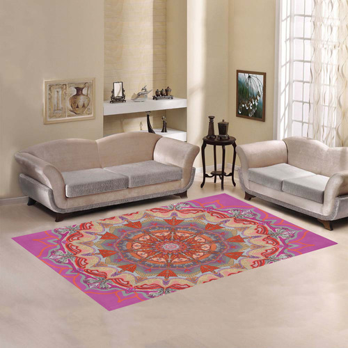 mandala hanoucca aquarelle 7 Area Rug7'x5'