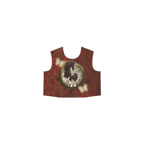 Wonderful horse on a clock Eos Women's Sleeveless Dress (Model D01)