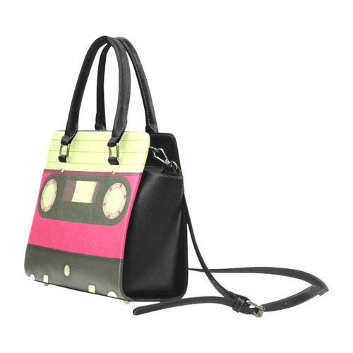 Pink Cassette Tape Classic Shoulder Handbag (Model 1653)