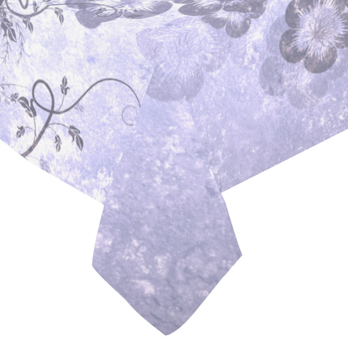 Wonderful flowers in soft purple colors Cotton Linen Tablecloth 60"x 84"