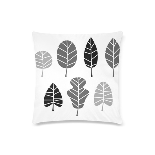 VINTAGE and luxurious black, monochrome and white Edition : nature - inspired Art on Pillow : Design Custom Zippered Pillow Case 16"x16"(Twin Sides)
