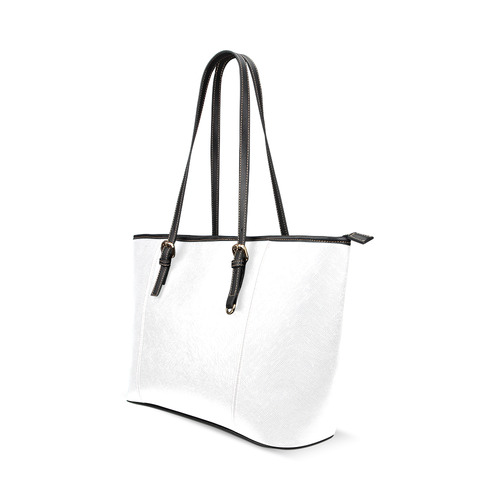 Wild exotic nature : Color and White designers original Bag edition Leather Tote Bag/Large (Model 1640)