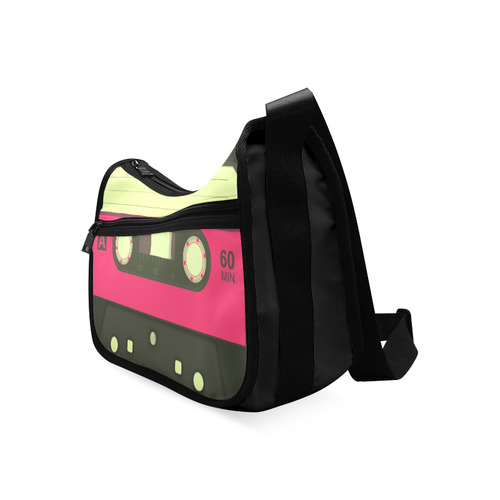 Pink Cassette Tape Crossbody Bags (Model 1616)