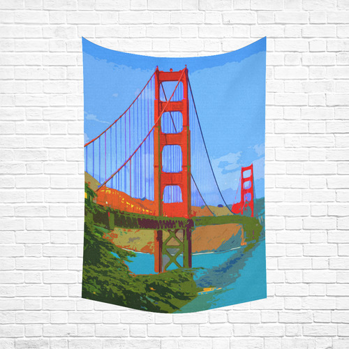 Golden_Gate_Bridge_20160910 Cotton Linen Wall Tapestry 60"x 90"