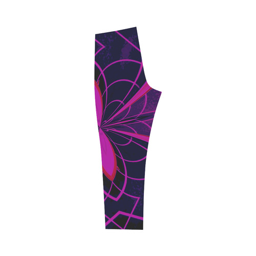 pINK N pURPLE nEON pUZZLE Capri Legging (Model L02)