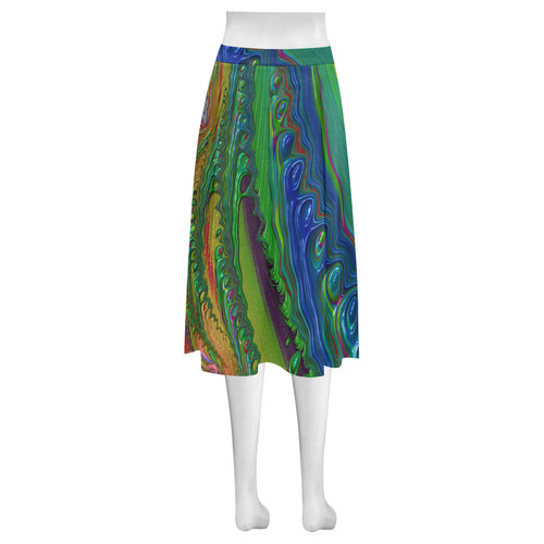 Fractal20160834 Mnemosyne Women's Crepe Skirt (Model D16)
