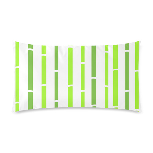 Rectangle designers WILD FRESH GREEN bamboo collection by guothova! Rectangle Pillow Case 20"x36"(Twin Sides)