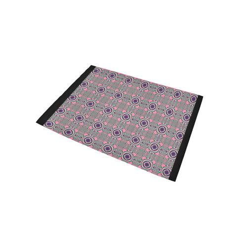 Woven Pink Purple and Green Fractal Area Rug 5'x3'3''