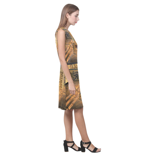 The egyptian temple Eos Women's Sleeveless Dress (Model D01)
