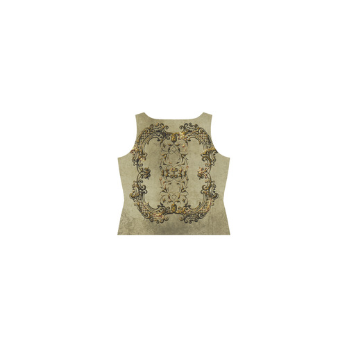 Beautiful decorative vintage design Sleeveless Splicing Shift Dress(Model D17)