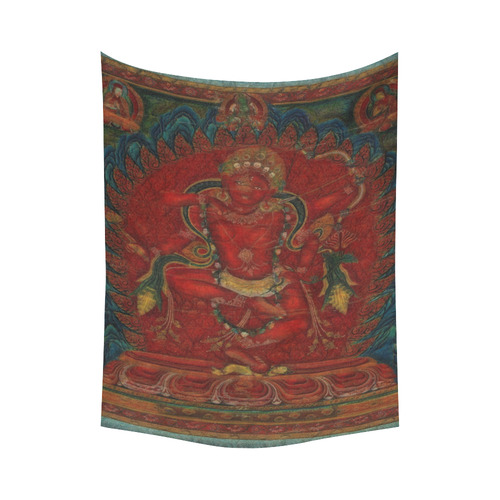 Kurukulla From Tibetan Buddhism Cotton Linen Wall Tapestry 60"x 80"