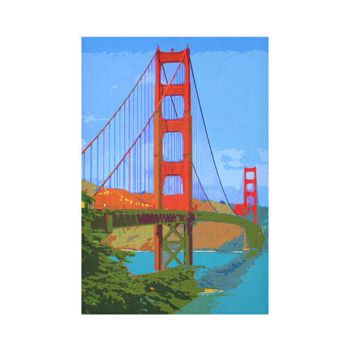 Golden_Gate_Bridge_20160910 Cotton Linen Wall Tapestry 60"x 90"