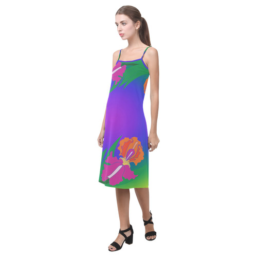 Iris Peacock Rainbow Alcestis Slip Dress (Model D05)