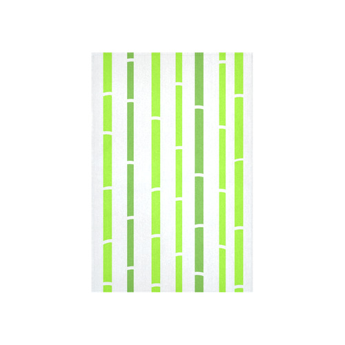 Bamboo designers Towel : wild green and white / Designers quality elegant vintage TOWEL Cotton Linen Wall Tapestry 40"x 60"