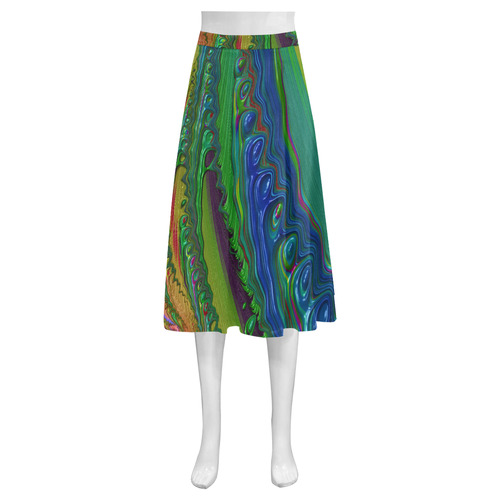 Fractal20160834 Mnemosyne Women's Crepe Skirt (Model D16)