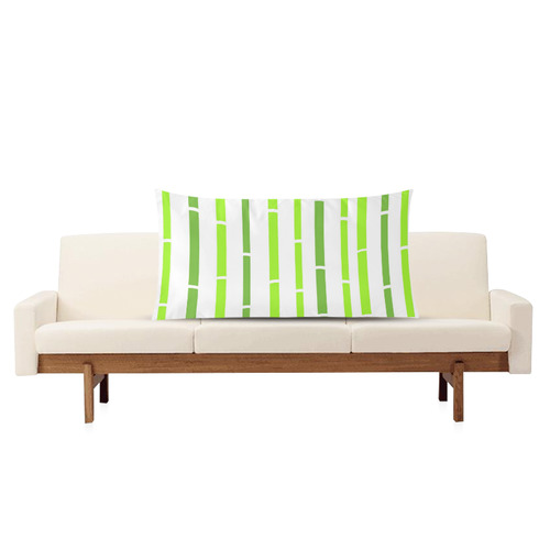 Rectangle designers WILD FRESH GREEN bamboo collection by guothova! Rectangle Pillow Case 20"x36"(Twin Sides)