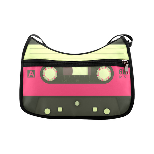 Pink Cassette Tape Crossbody Bags (Model 1616)