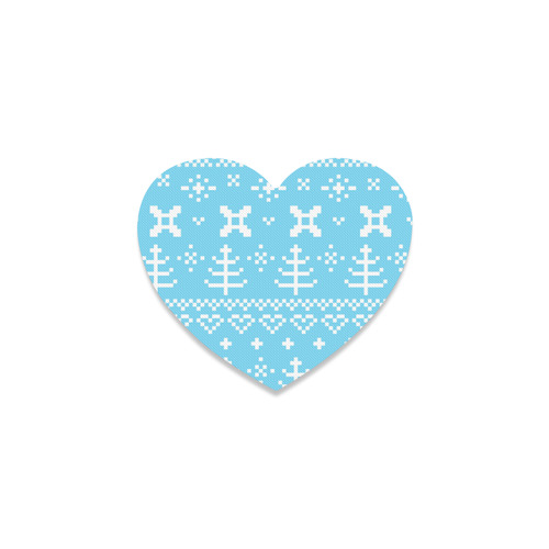 Artistic WINTER Coaster Gift edition : Blue and white Heart Coaster