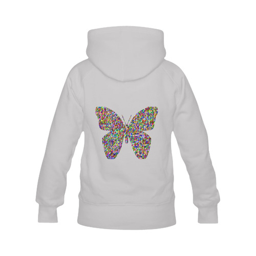 Abstract Triangle Butterfly Grey Men's Classic Hoodies (Model H10)