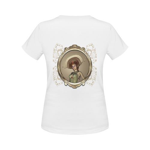 Fantasy, beautiful women with awesome hat Women's Classic T-Shirt (Model T17）