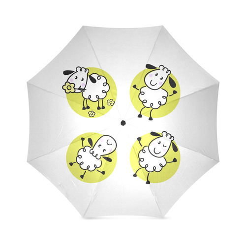 Original designers fashion umbrella with Kids Sheep characters / like from Story. Original Gift edit Foldable Umbrella (Model U01)