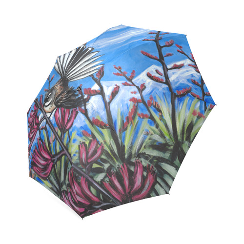 Fantail in Harakeke Foldable Umbrella (Model U01)